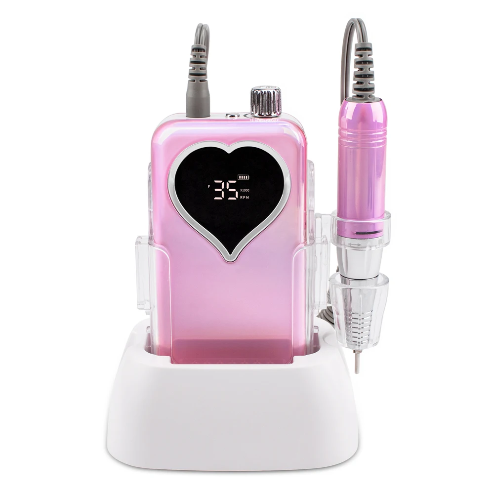 

Misbeauty 2022 New Arrivals Professional Magic Pink Cordless Electric Nail Drill Machine 35000 with Private Logo for Nail Salon