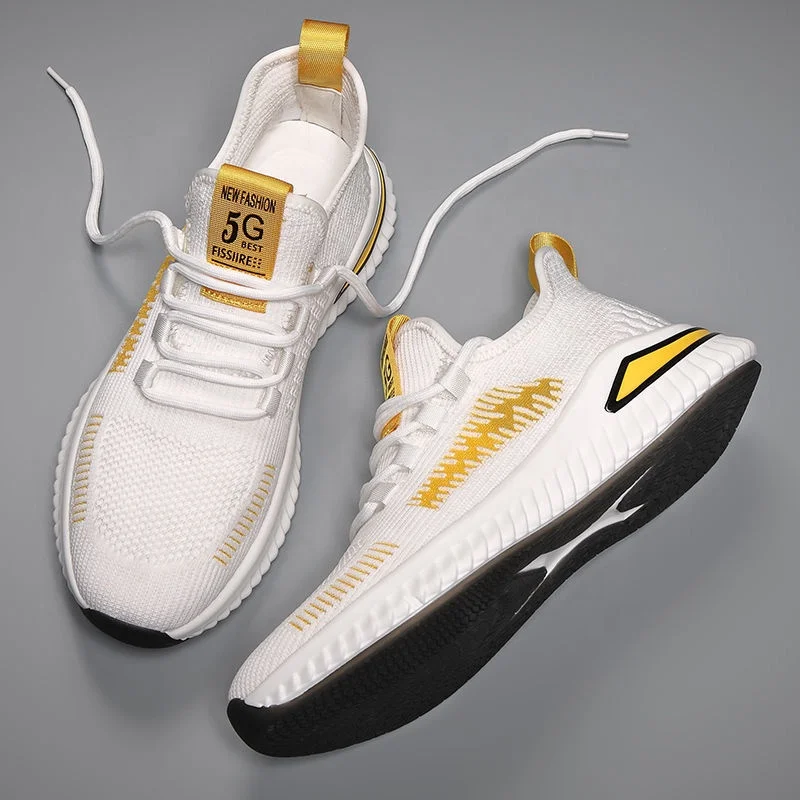 

2021 new arrival Made in China Hot Selling Sneakers Breathable Flying Woven Customized Shoes casual Running Shoes Men