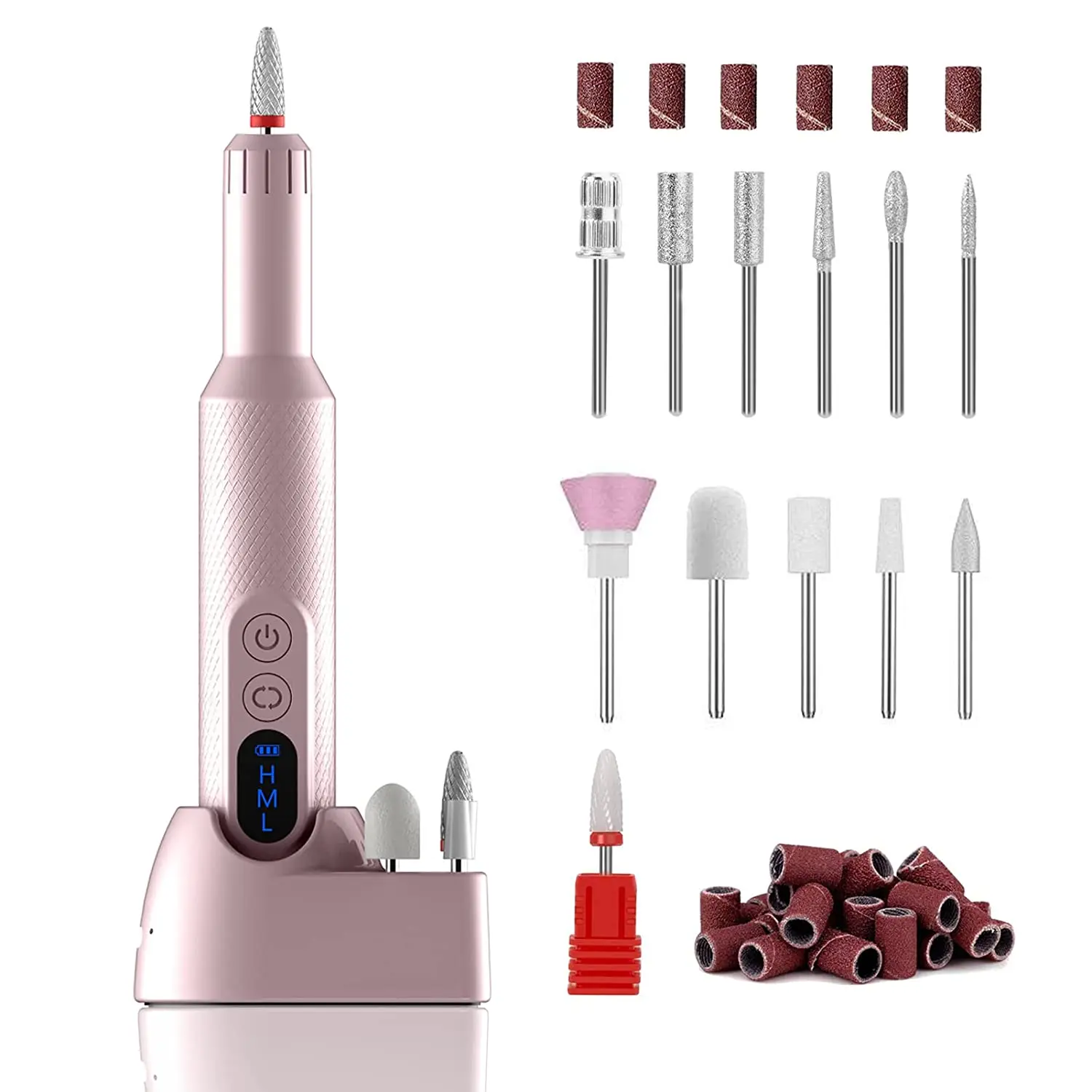 

Free sample New 35000rpm crystal cordless portable display rechargeable mini nail art electric manicure nail drill file