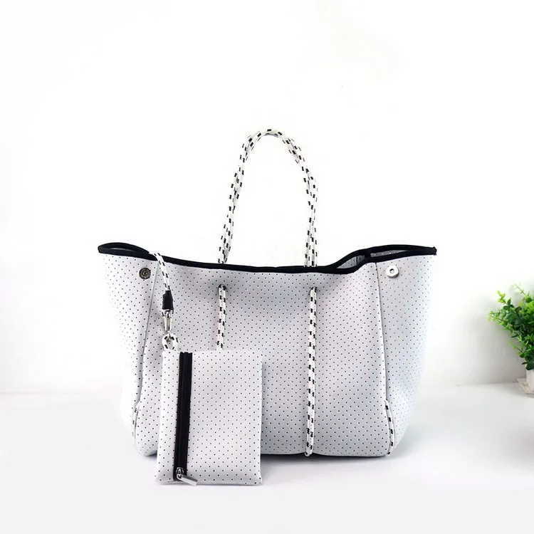 

Wholesale Price Thermal Summer Perforated Tote Beach Bag Neoprene Beach Tote Bag