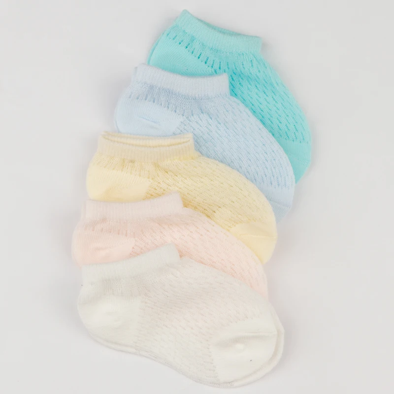 

2020 wholesale flattering 100% organic cotton breathable baby socks unisex 3-6 months eco friendly mesh baby girl socks, Custom