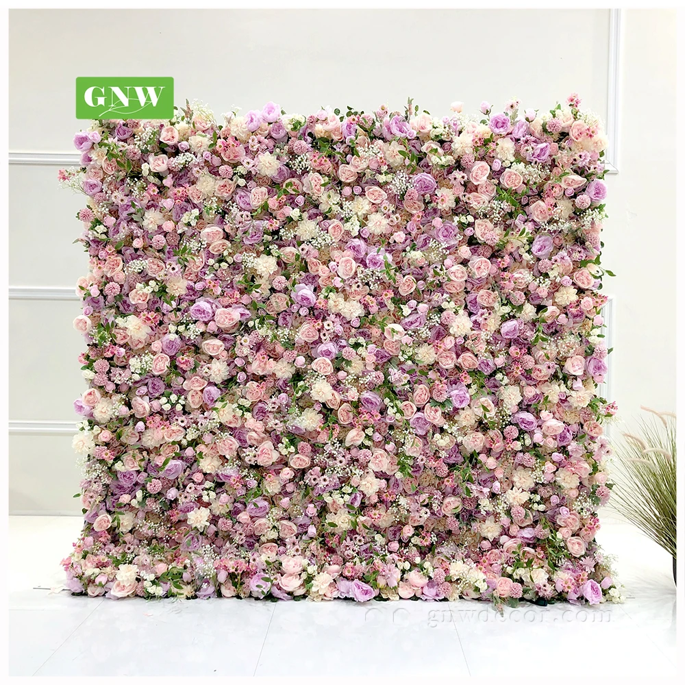 GNW Wedding Decorations  Flower Supplies Artificial Rose Flower Wall Backdrop Flower Panel Wedding Decoration