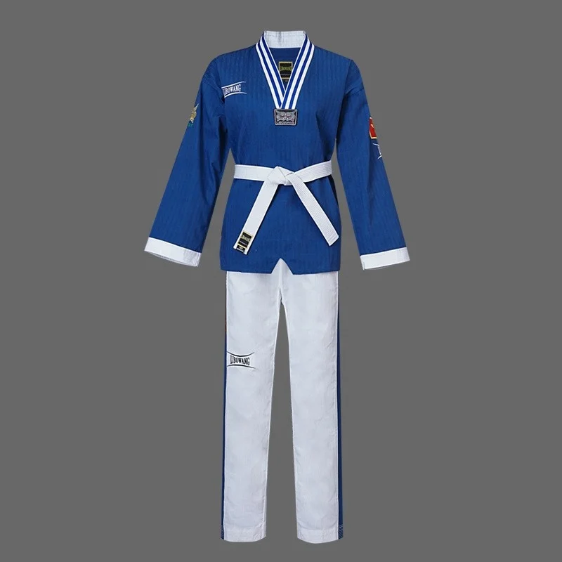 

Chinese traditional costumes Long sleeve kung fu martial arts uniform clothing, Blue/red/black