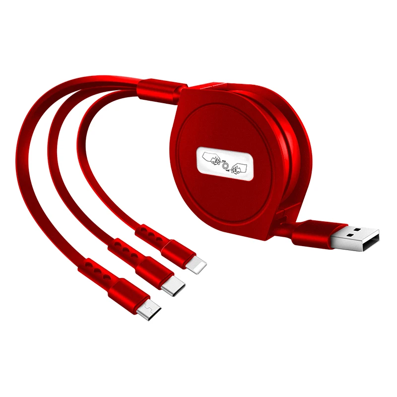 

Sale 3 in 1 micro usb/typec charger charging cord c charging cable data cables mobile phone With Best Service for free cable tie, Red,black,blue,white
