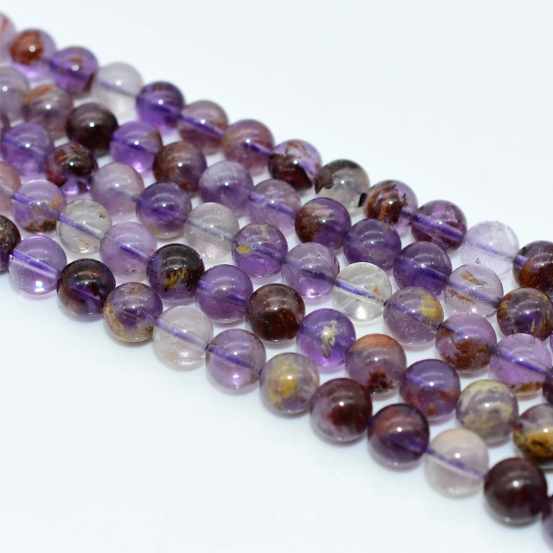 

Trade Insurance 6/8/10/12mm High Grade Natural Purple Ghost Loose Beads