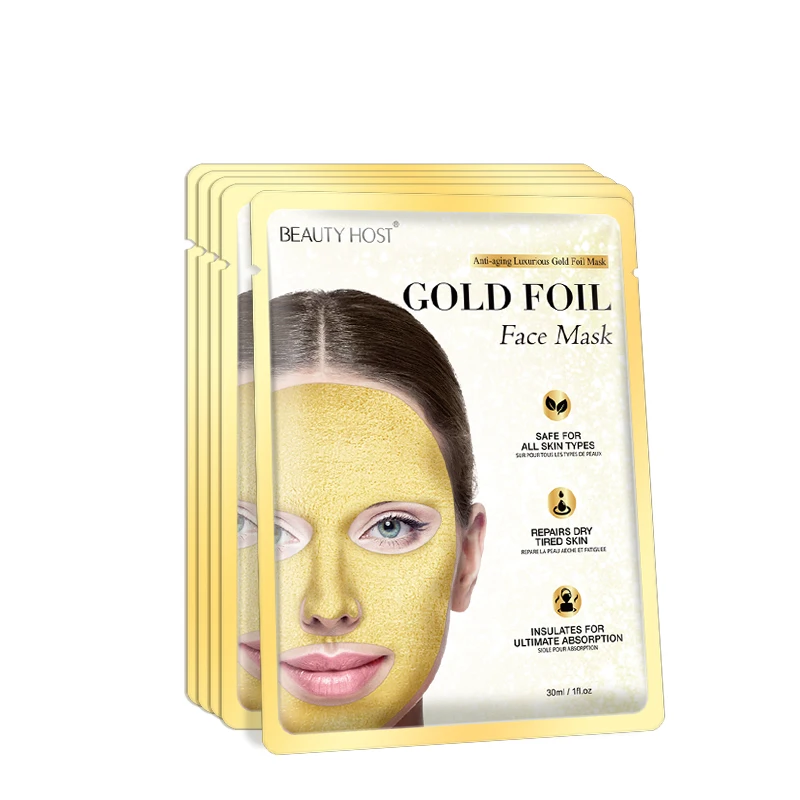 

OEM Skin Care Facial Mask Gold Foil Anti-ageing Anti-wrinkle Firming Lifting Repair Face Mask Sheet Skin Whitening Mask