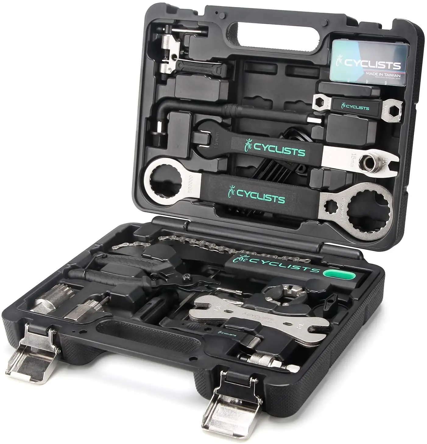 

23 Piece Bike Tool Kit - Bicycle Repair Tool Box Compatible - Mountain/Road Bike Maintenance Tool Set with Storage Case, Black