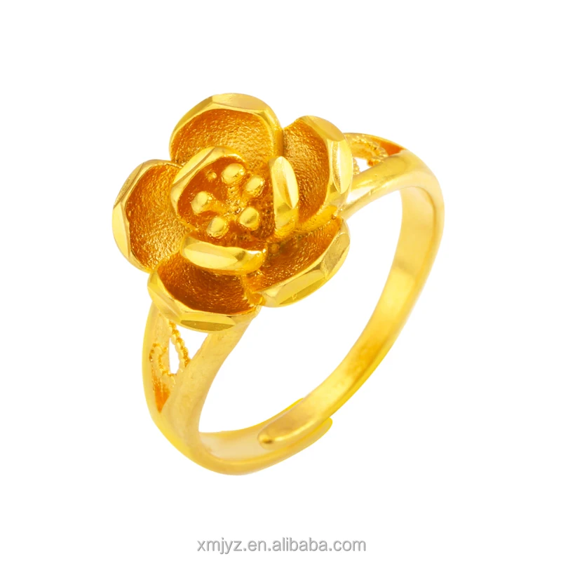 Simple Brass Gold-Plated Flowe