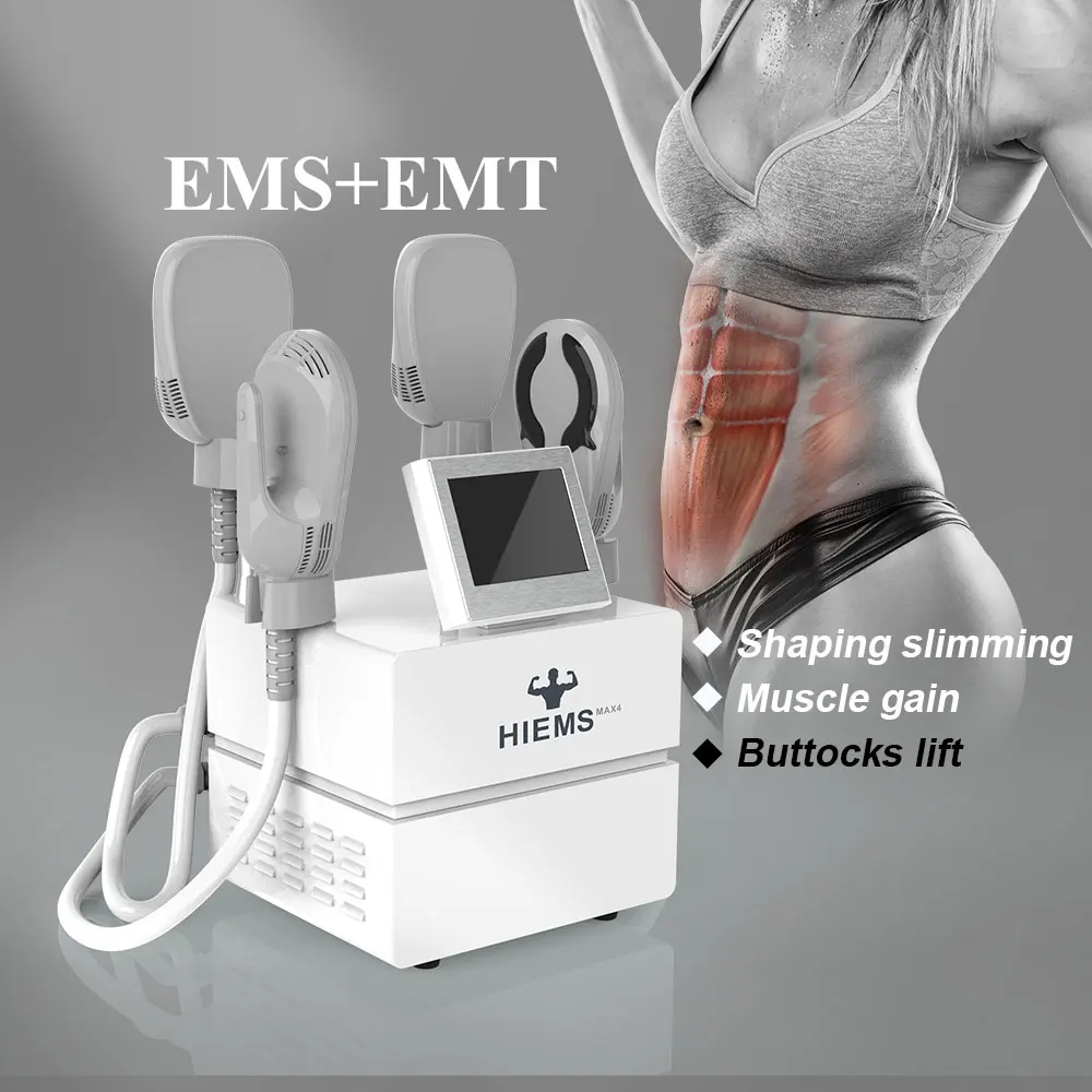 

Portable HiEMT pro max hip lift hiems 4 handles slim sculpt body pelvic floor repair ems massage muscle tightening machine