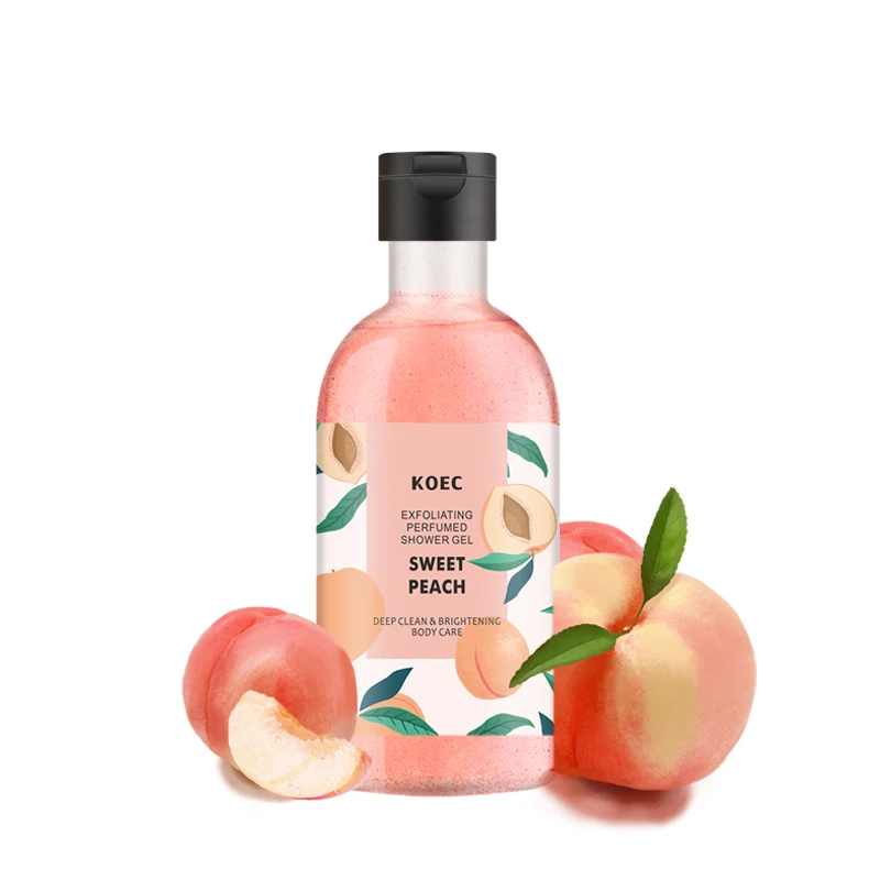 

KOEC Private Label Peach Exfoliating Deep Clean Brightening Fragrance Shower Gel Body Wash