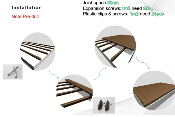 Good Quality Wood Grain Wood Composite Outdoor Decking WPC Flooring