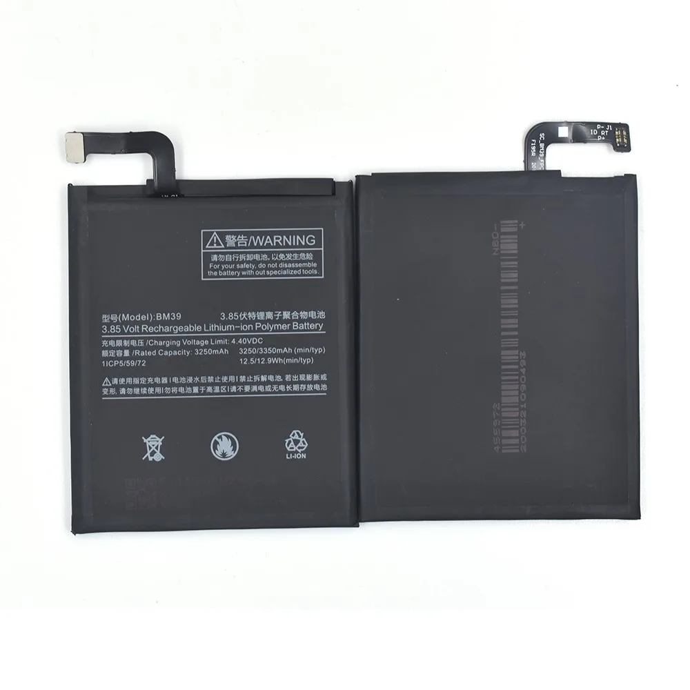 

2021 brand new 0 cycle real capacity for xiaomi mi 6 battery replacement bm39 max exw