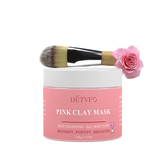 

Pink Mud Mask Rose Flavor facial mask private label face pink clay mask