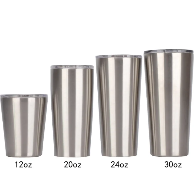 

20oz Tapered blanks tumbler double wall 18/8 steel blank Tapered skinny tumbler with lid