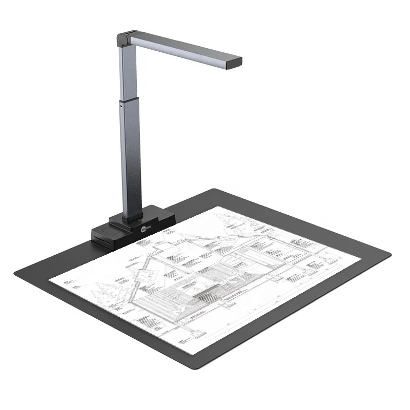 

18MP High Resolution A2 Large Format Automatic Document Camera Drawing Photo Book Scanner with Ocr