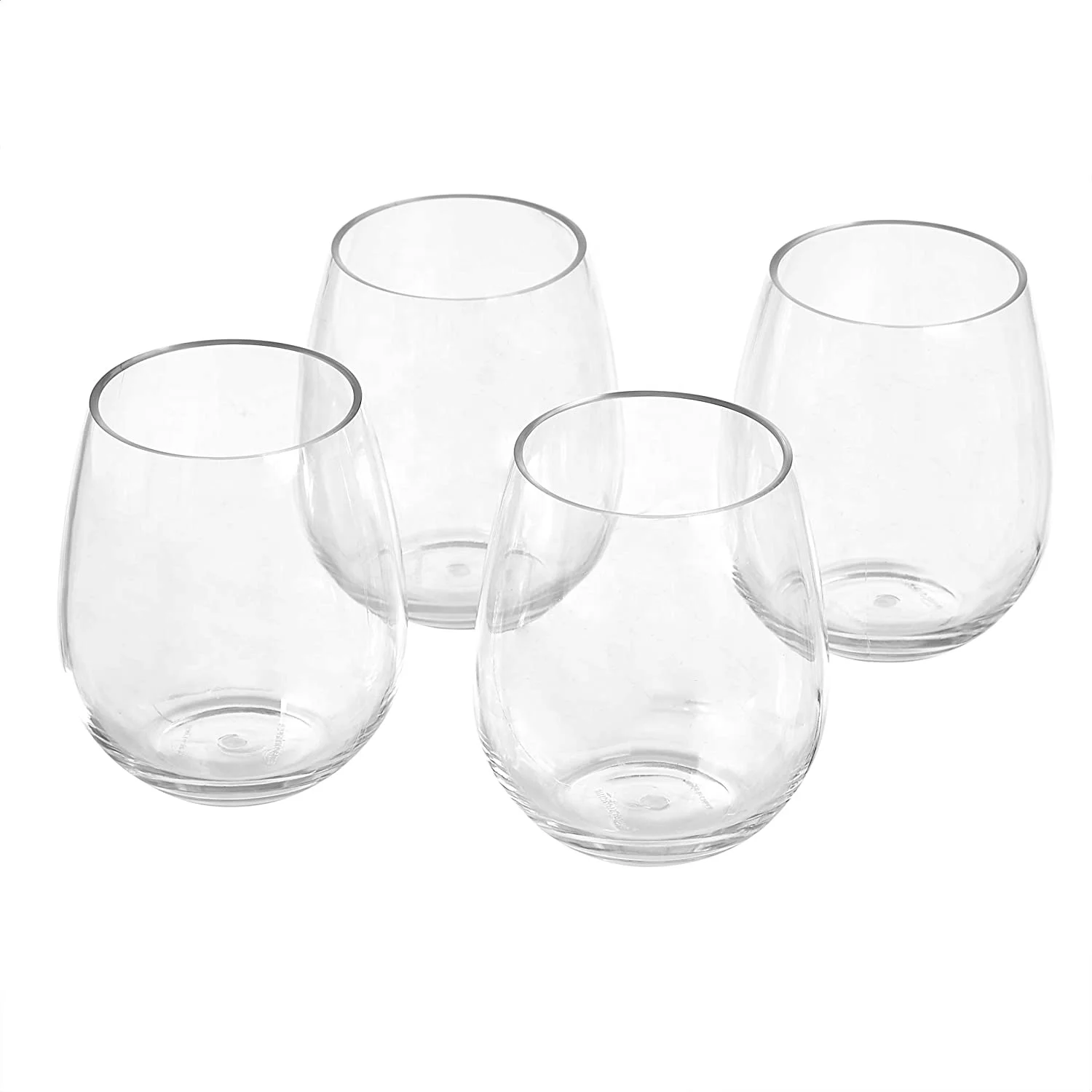 

14 OZ / 400 ml Stemless Wine Glasses Clear Wine Glasses for Red, White Wines