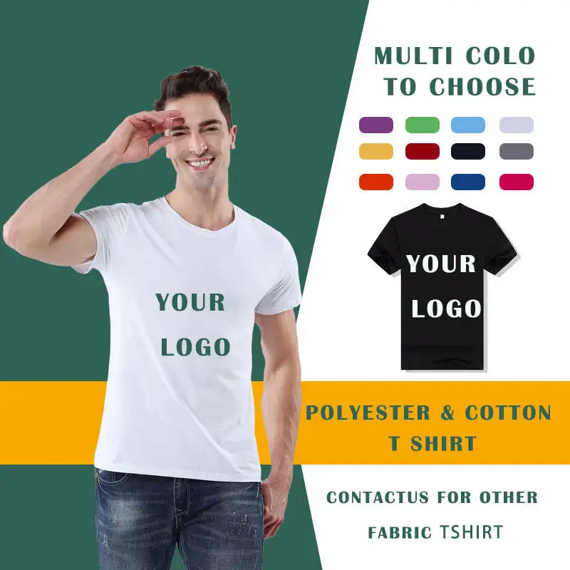

CT21 womens 65% polyester 35% cotton blank customize plain men's t shirt for sublimation print