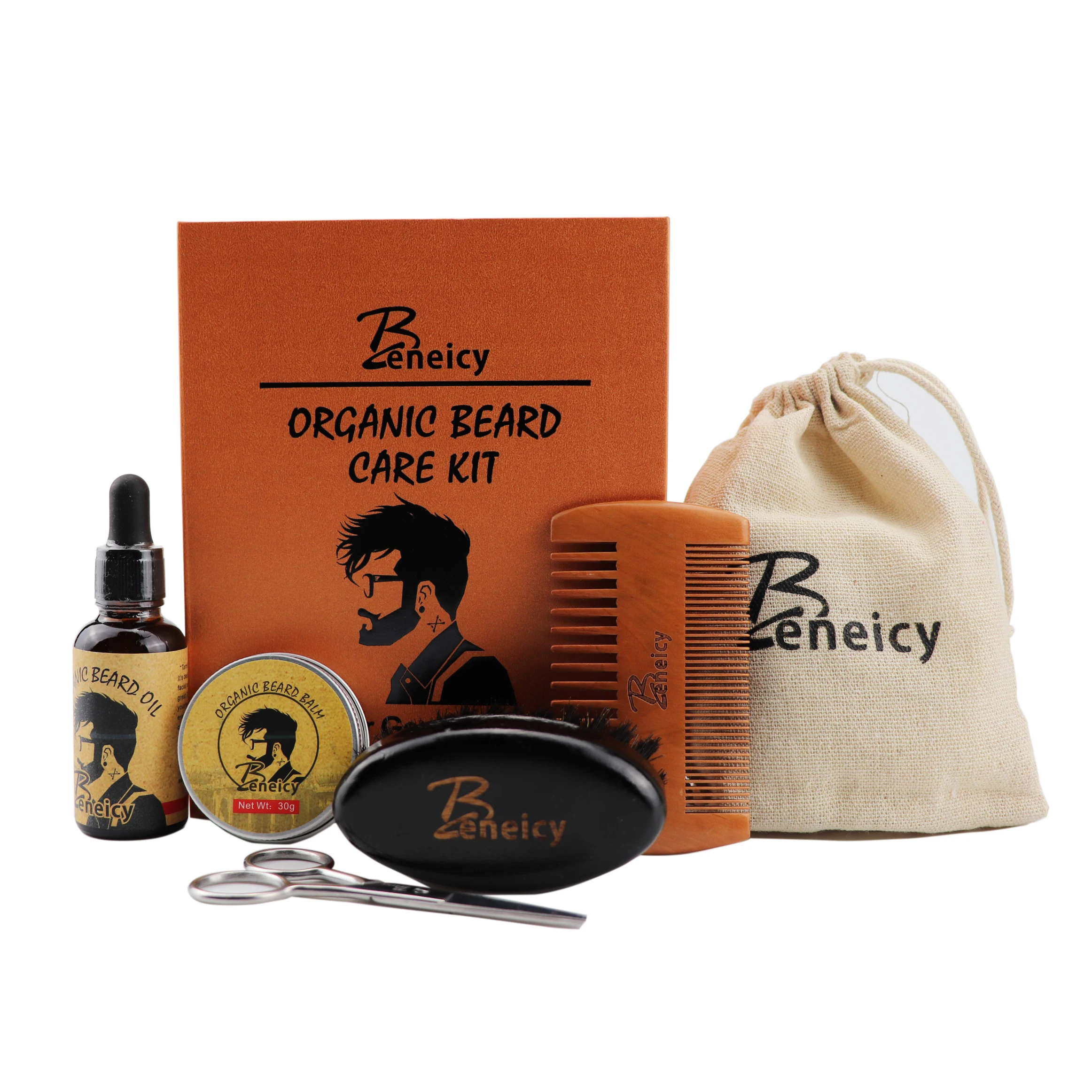 

OEM Natural Organic Beard Growth Essential Oil Facial Hair Nourishing Liquid Barbe Growing Care Kit For Men Crecimiento De Barba