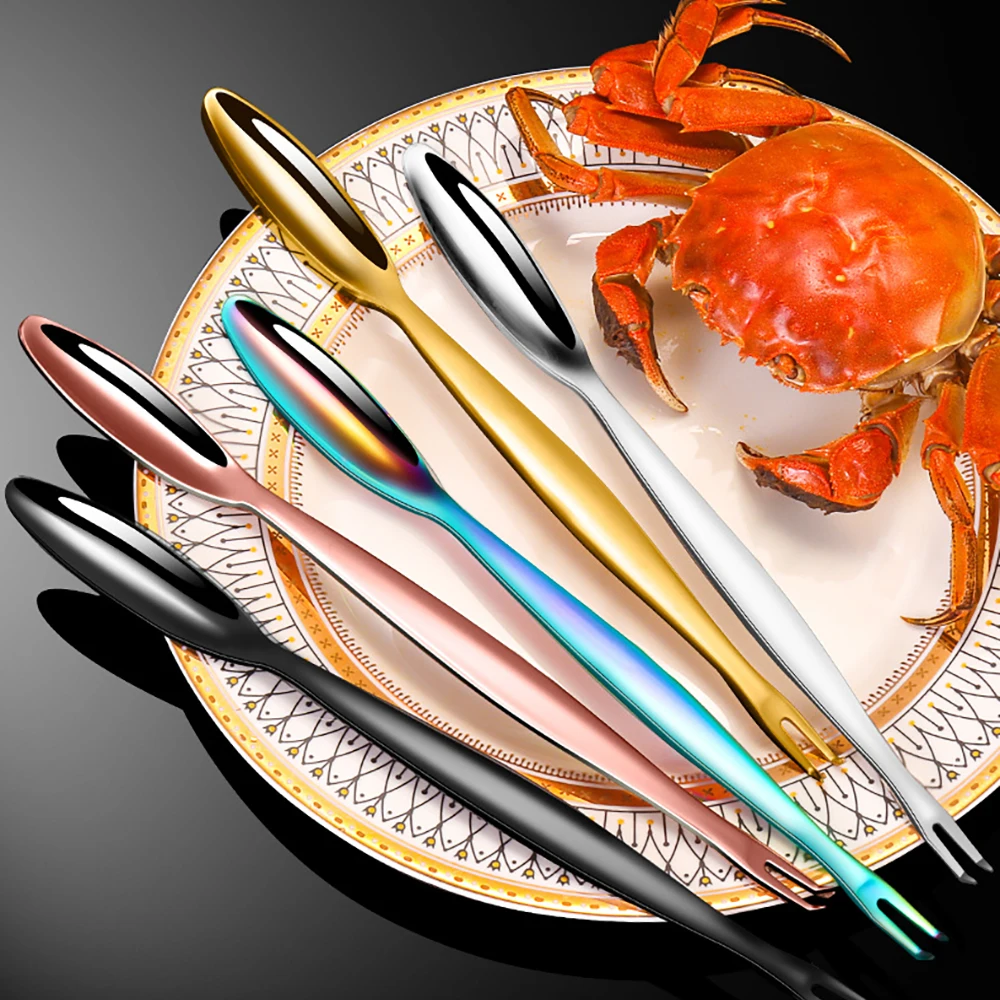 

Multi Function Lobster Crab Needle Stainless Steel Walnut Needle Fruit Fork Kitchen Gadgets Seafood Tools, Silver, gold, rose gold, black, colorful