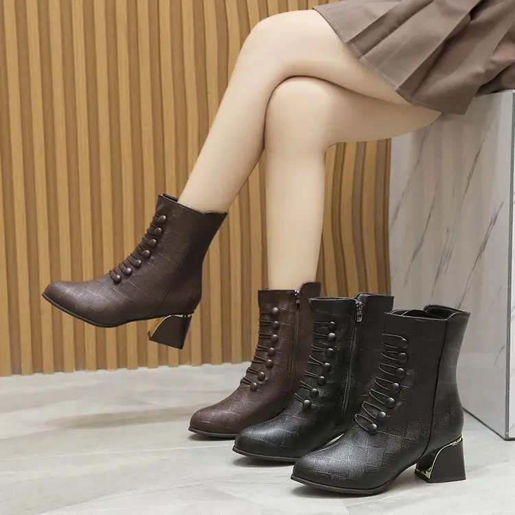 

Top Quality Women Outdoor Sports Shoes PU Fabric Rubber Height Increasing Casual Shoes Sneakers