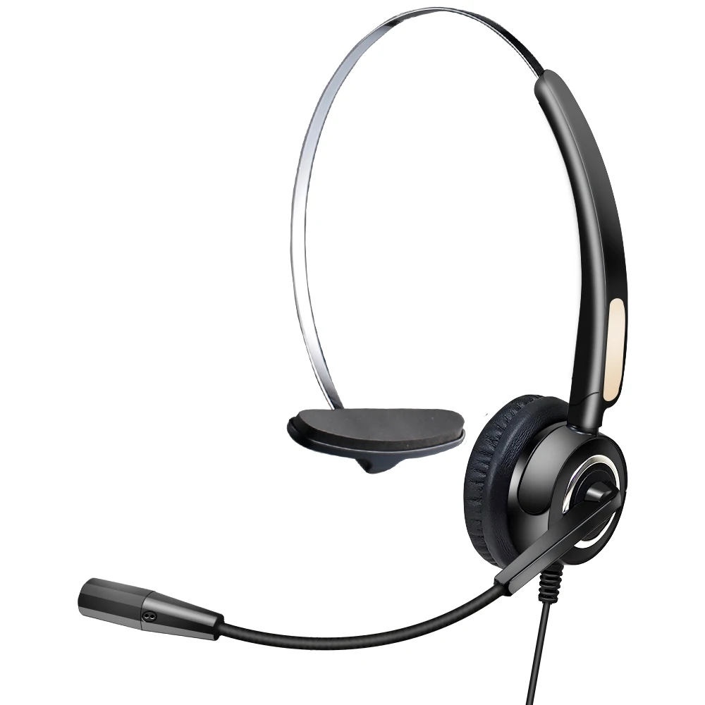 

Black call center headset high quality wired headset wired headset