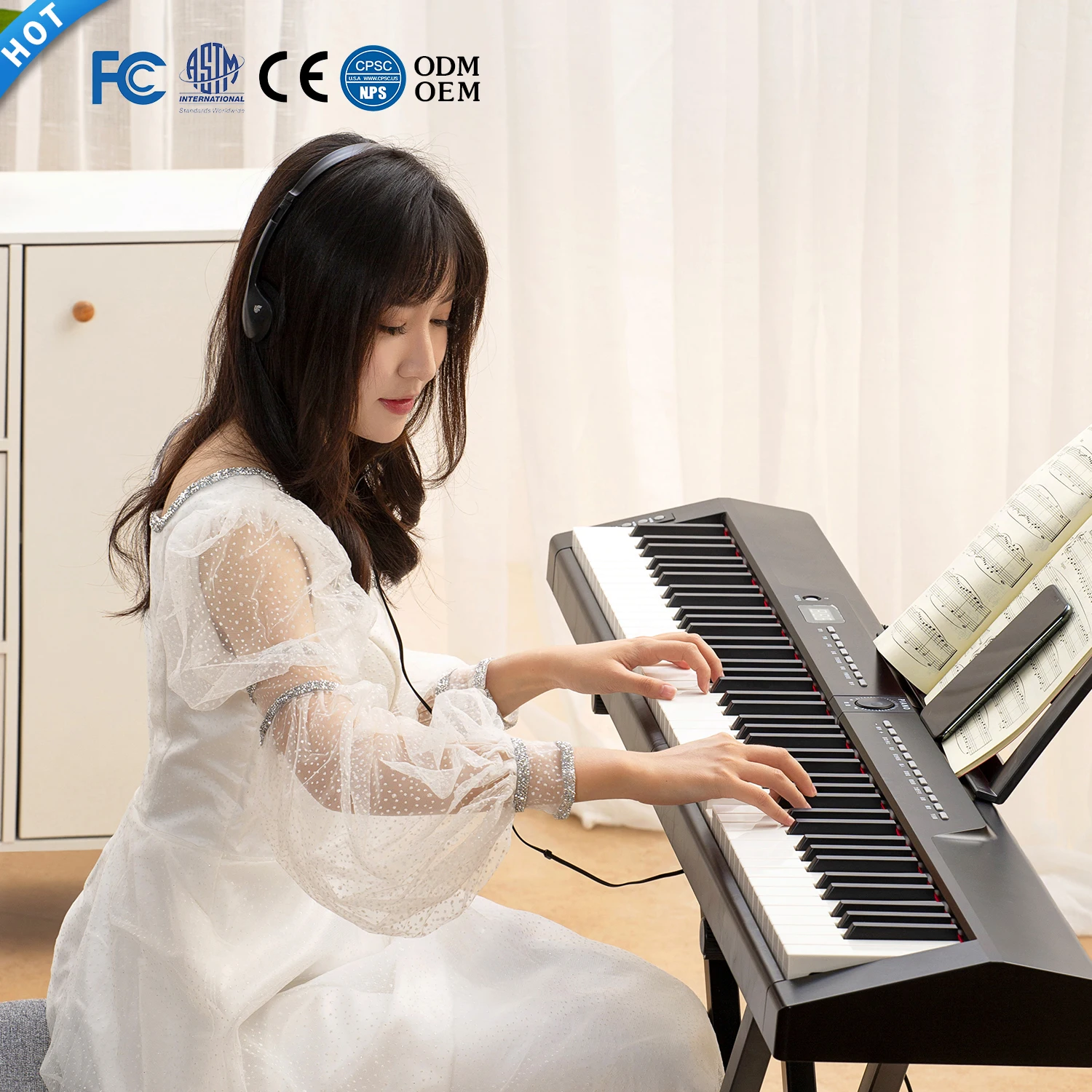 

MIDI Music Instrument Set Music Electric Keyboard Price 88 Weighted Keys Digital Piano For Wholesale