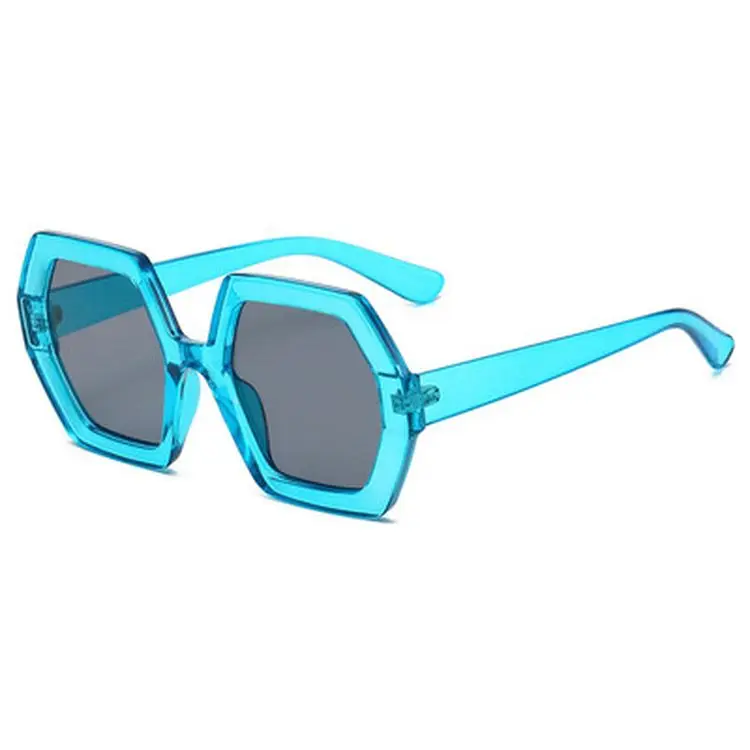 

Ladies Hexagon Big Frame Sunglasses Wholesale Oversized PC Lens Unisex Glasses Print Sunglasses Custom Logo