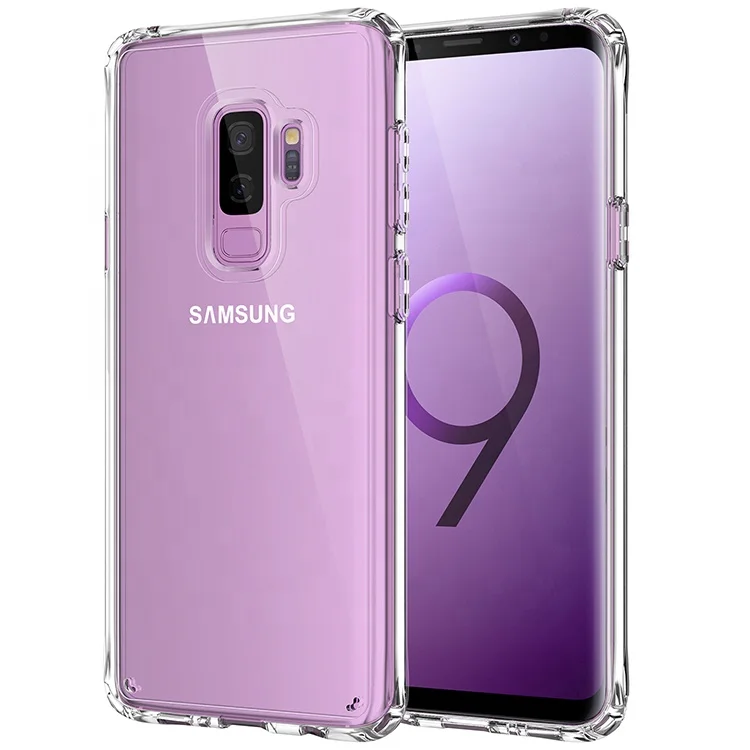 

1.5mm custom design clear acrylic shockproof transparent soft tpu phone case for Samsung galaxy S9plus, Multi-color, can be customized