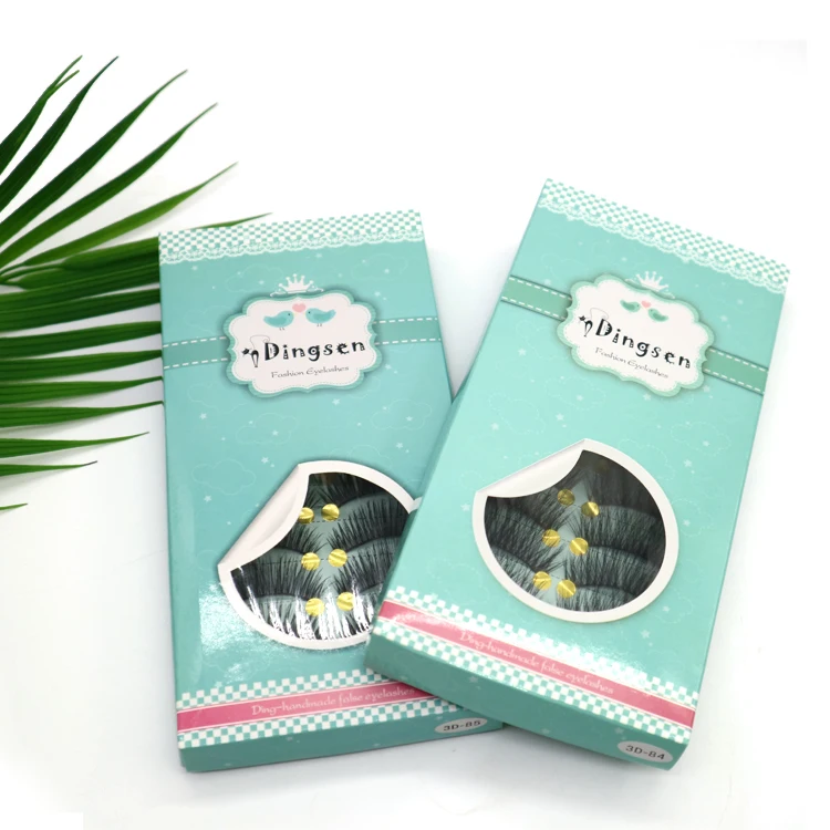 

Wholesale private label 10 pairs synthetic hair lash handmade false eyelashes, Colorful
