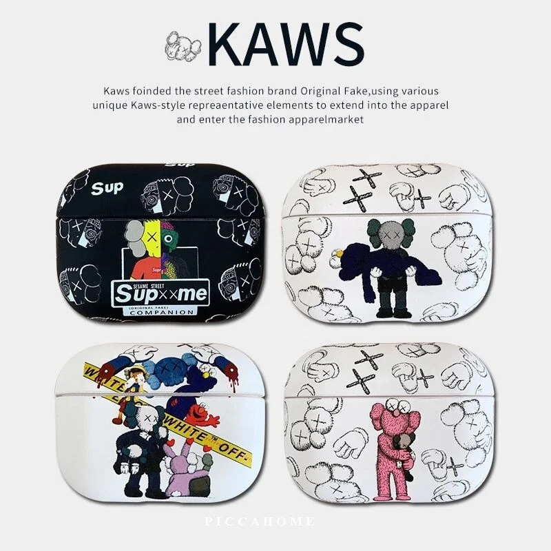 

2020 trend kaws protective cover earphone silicone accessories Air Pro3 protective cover superme Earphone Case