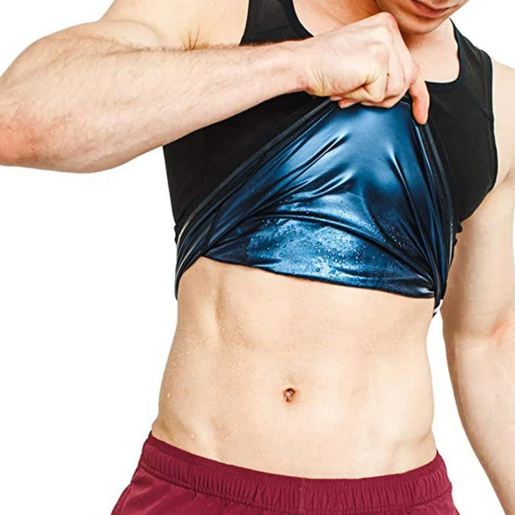 

RX most popular wholesale men sport slimming weight loss hot sweat vest waist trainer sauna suit, As picture shows or customized color