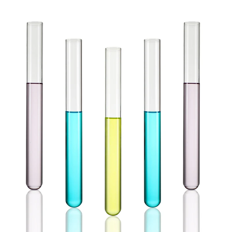 

Low price chemistry lab kit flat mouth smooth round bottom thick neutral glass test tube borosilicate glass