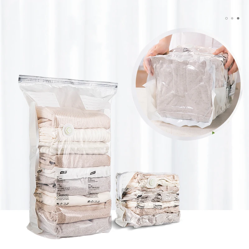 

TAILI Wholesale Pump Free Clothes Compressed Space Saver Sealer Home Storage Organizers Cube Vacuum Storage Bag, Transparent or other customize color