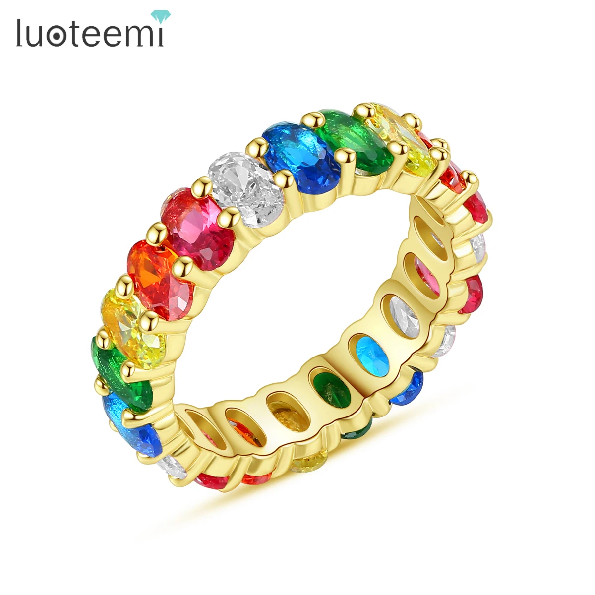 

LUOTEEMI Wholesale Cheap CZ Ring Fashion 3A Cubic Zirconia Women Rings