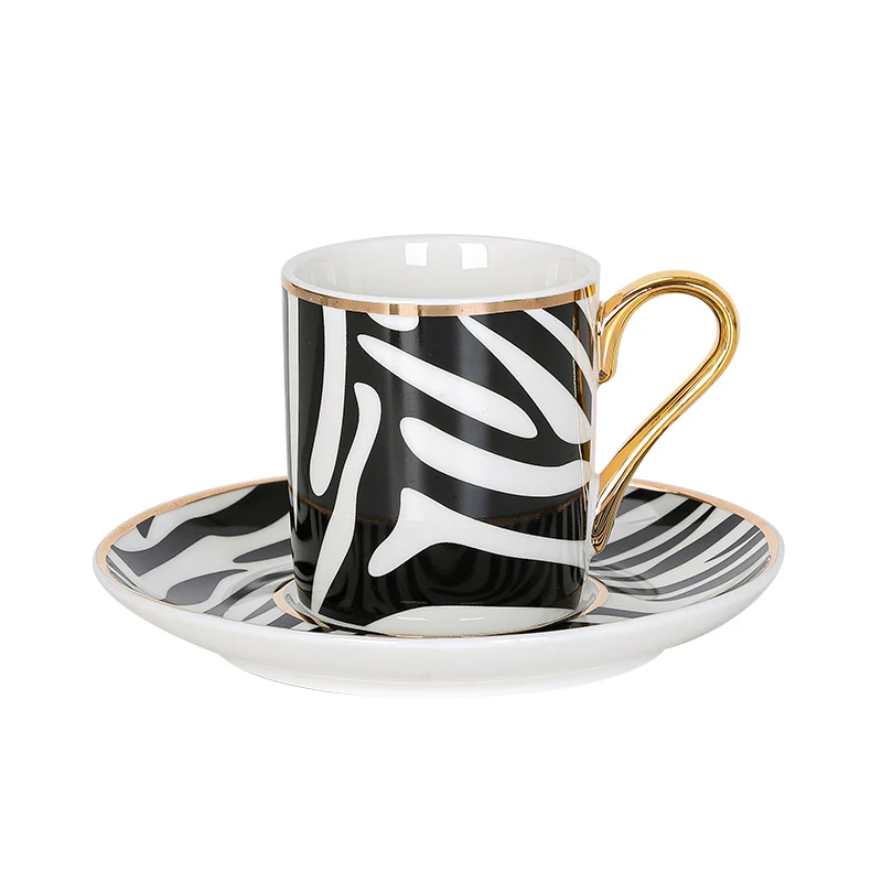 

2020 New Design Zebra Printed Decal Espresso Coffee Ceramic Cup and Saucer Wholesale Porcelain,new Bone China 1 Sets CUP&SAUCER, Pink,grey,yellow,etc/customized