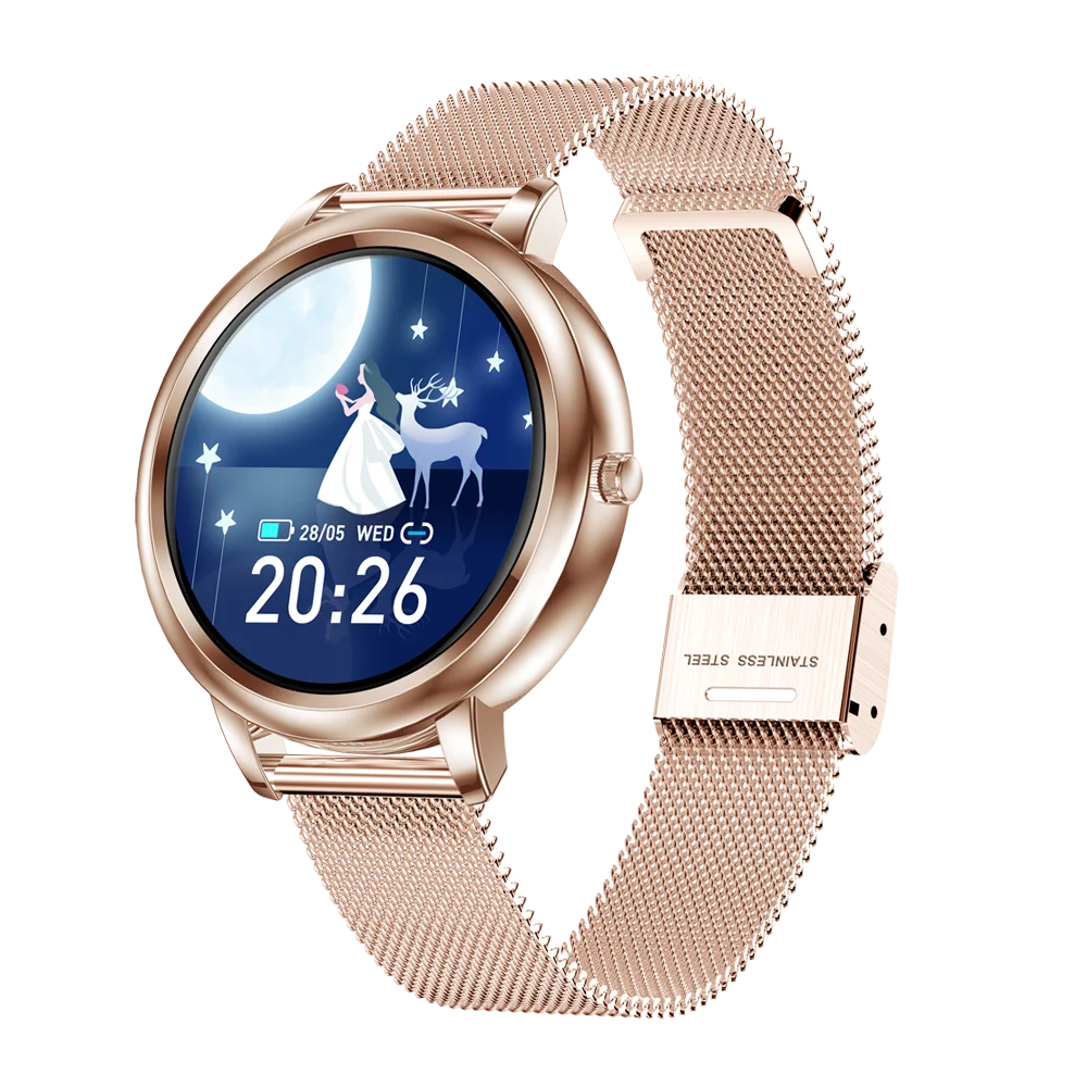 

MK20 Smart Watch Women for Android IOS Phone Waterproof Heart Rate Tracker Blood Pressure Oxygen Sport Smartwatch Case