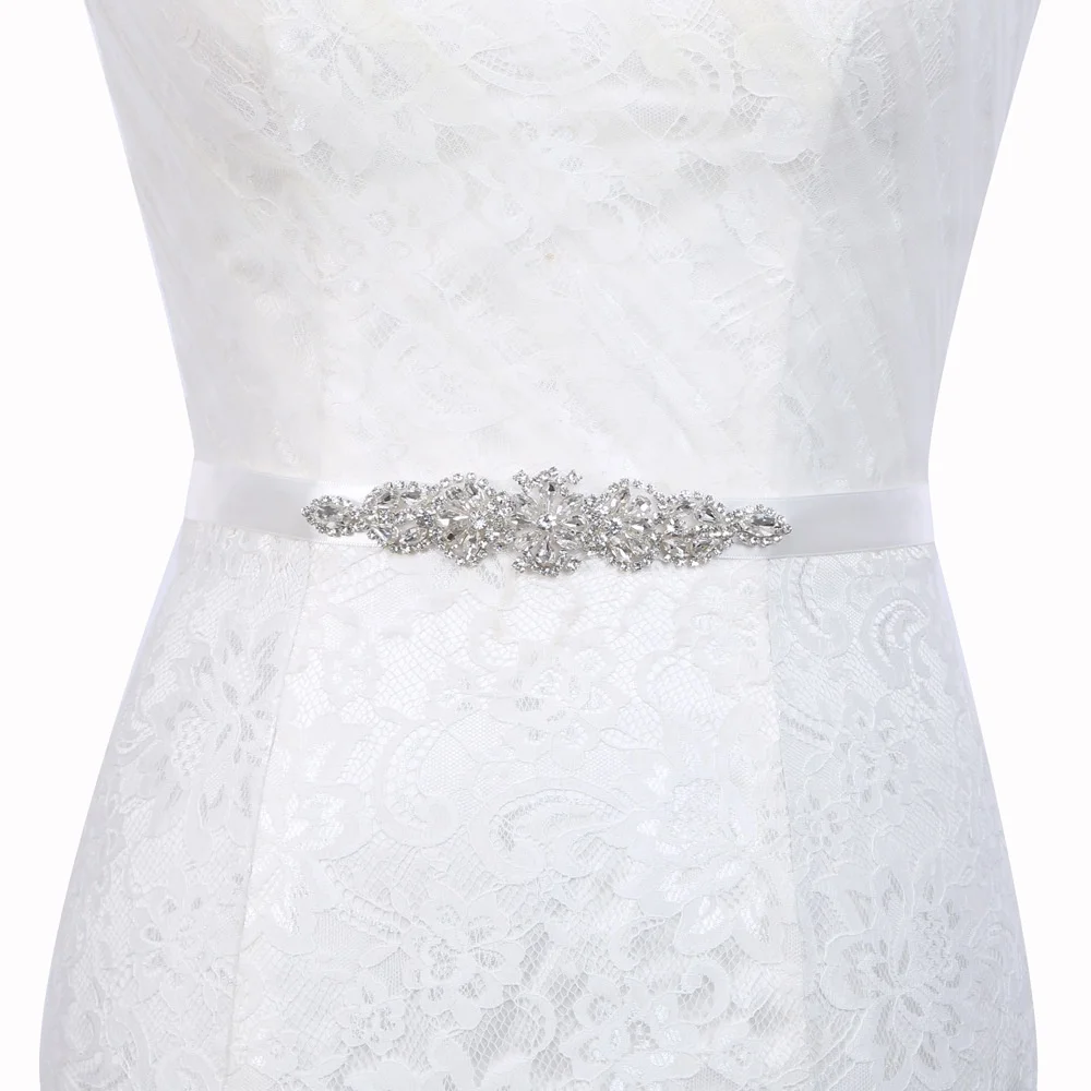 

High end bridal decorative waistband rhinestone applique ribbon, Silver, gold, cutom colors