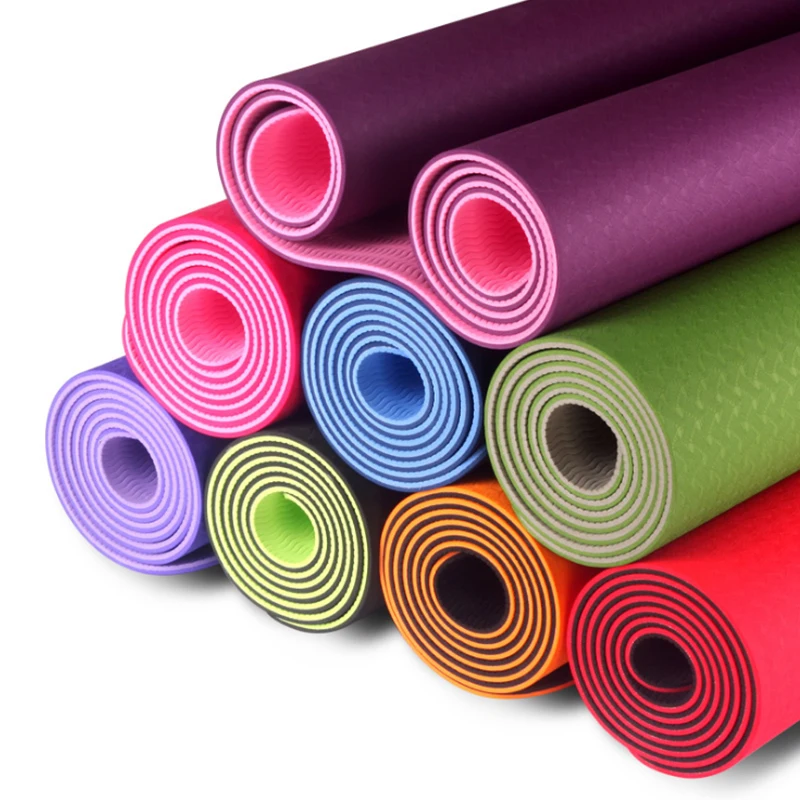 

Non-Slip Eco-friendly 6MM Double Layer TPE Yoga Mat, Customized