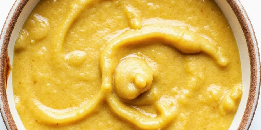 Homemade German mustard in a jar