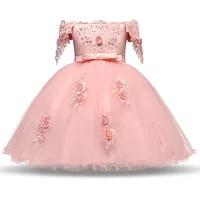 

Hot Club Infant Baby Christening Indian Wedding Kid Wear Frock Design for Girls Party Dresses