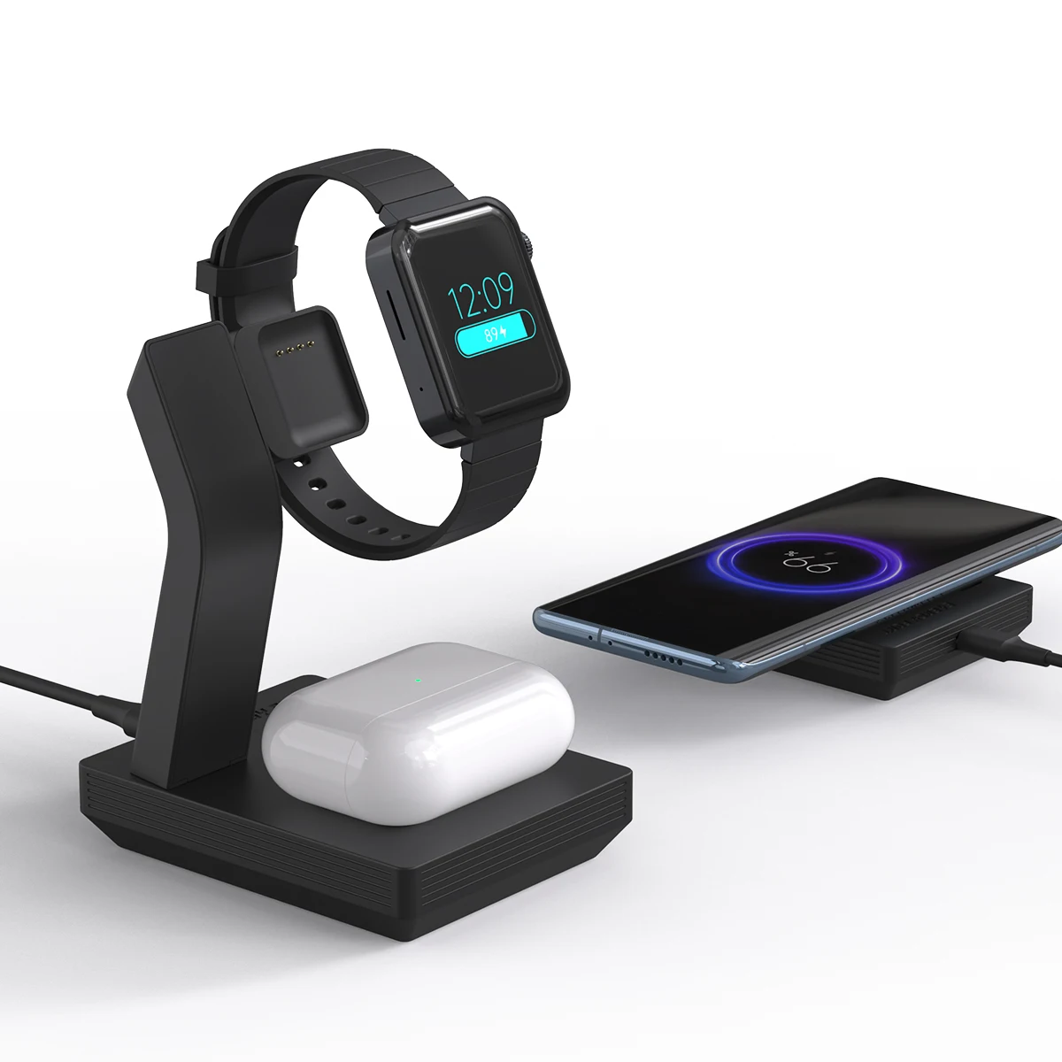 

3 in 1 Magnetic Wireless Charger Station for Phone Watch and Earphone For XIAOMI Smart Watch Charging Dock
