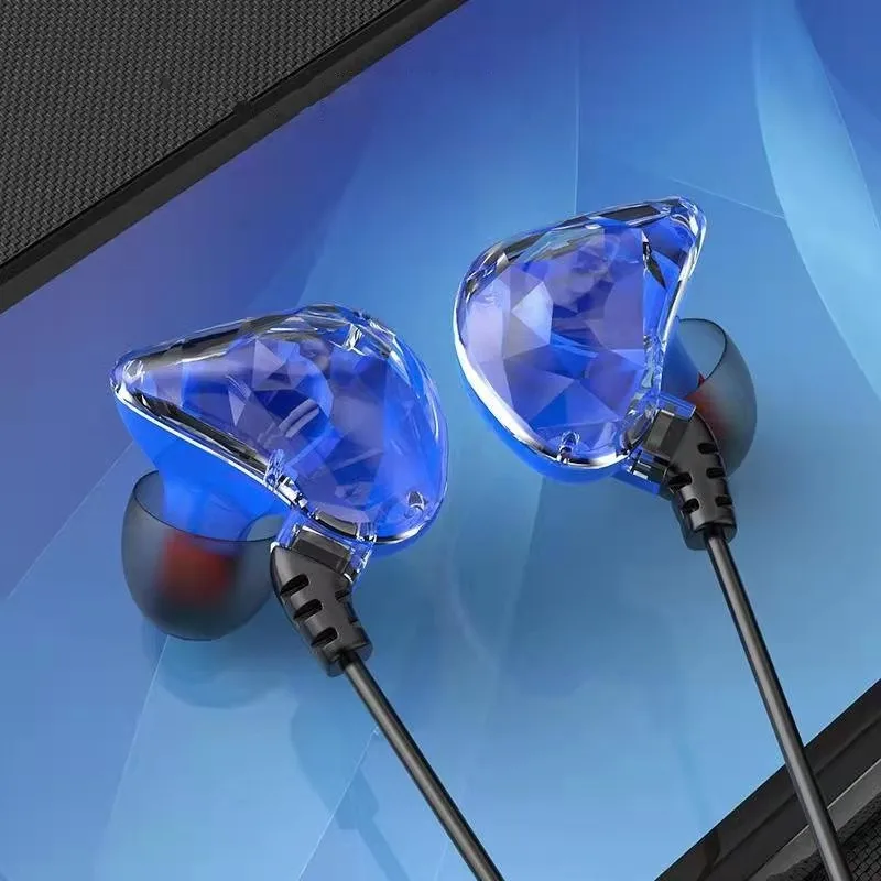 

Unique design bass music 3.5mm with lightning type c micro jack flashlight earphone, Black /red / blue