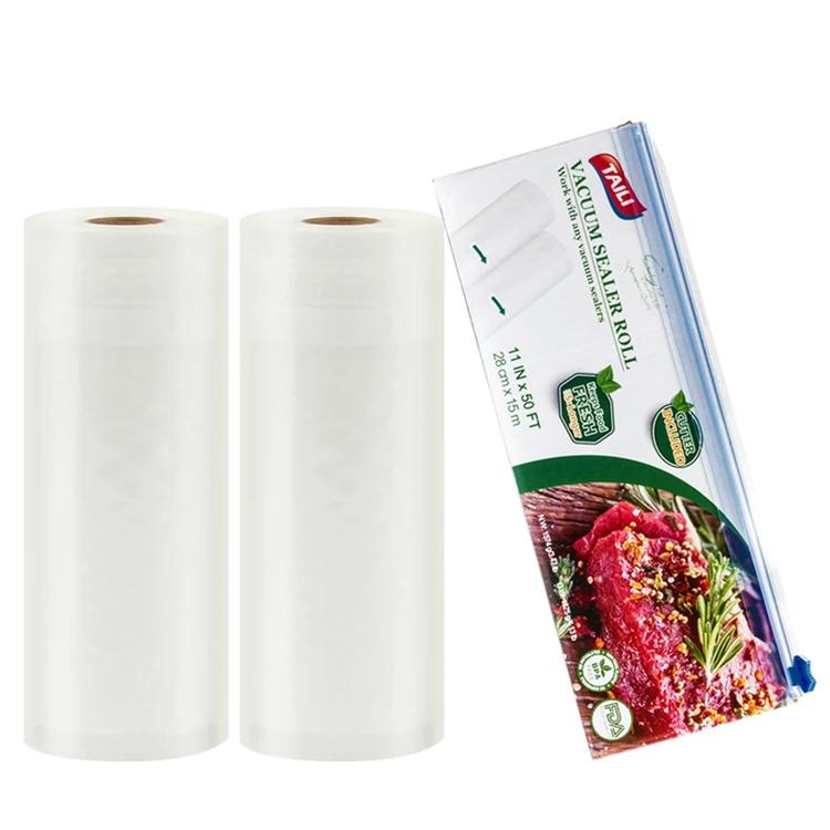 

Food Grade Vacuum Sealer Bag Grid Rolls Food Vacuum Rolling Up Bag Heat Seal Bag Keep Food Fresh Longer, Trasparent