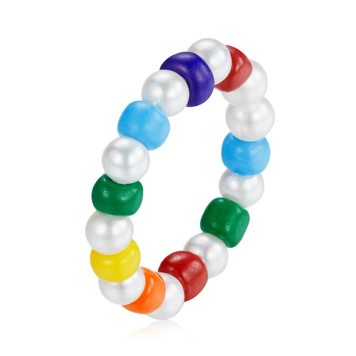 

SCR731Top selling 925 sterling silver rainbow shell pearl ring