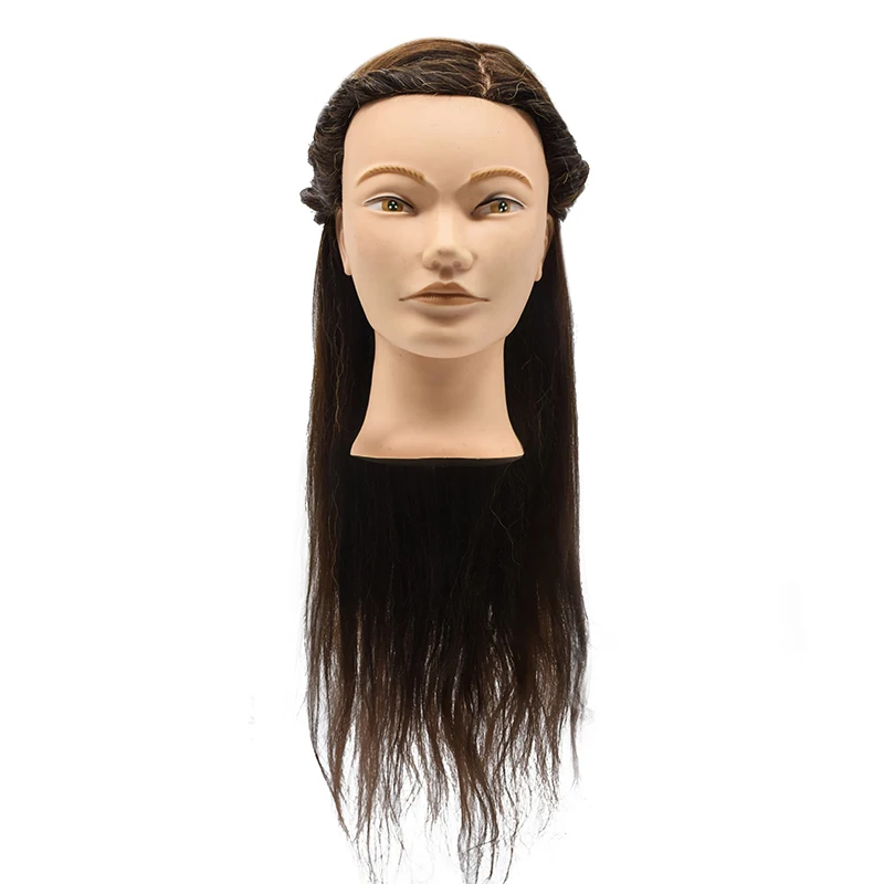 100 human hair styling head