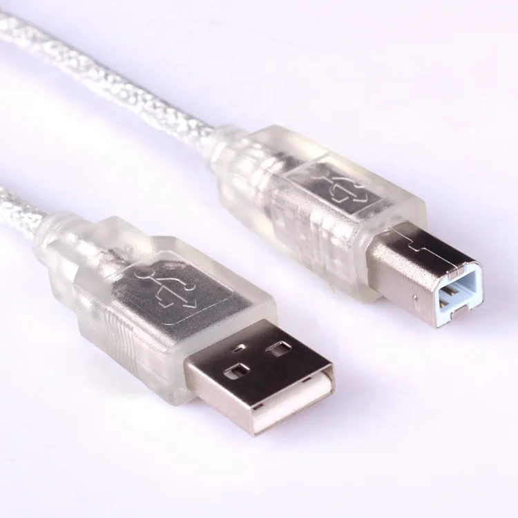 

USB AM TO BM PRINTER CABLE TRANSPARENT