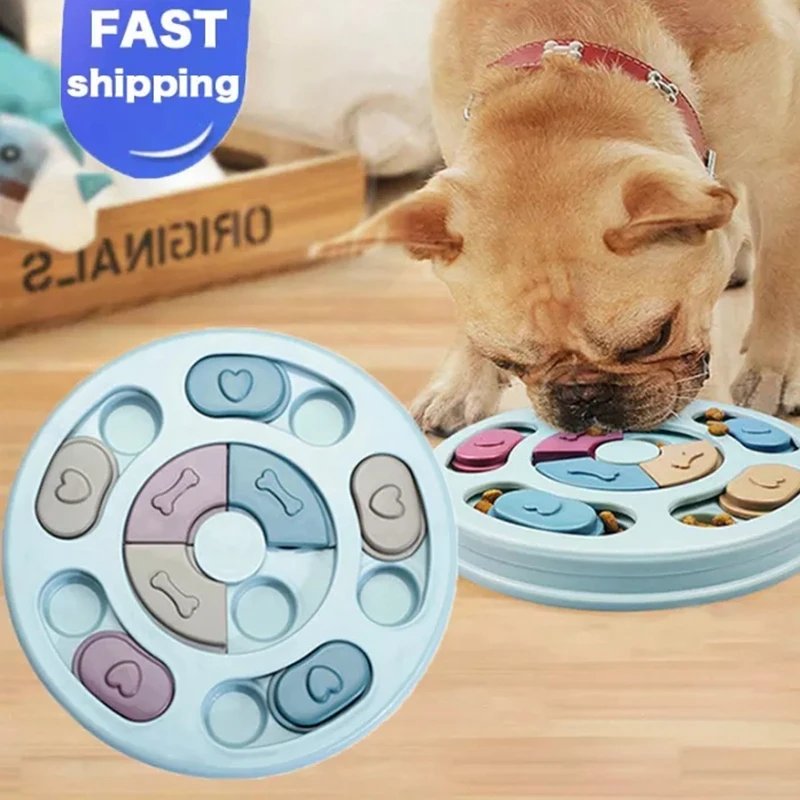

Pet Dog Puzzle Toy Dog Food Puzzle Slow Feeder Toy Dog Treat Interactive IQ Training Puzzle Level 2 Game Feeding Toys