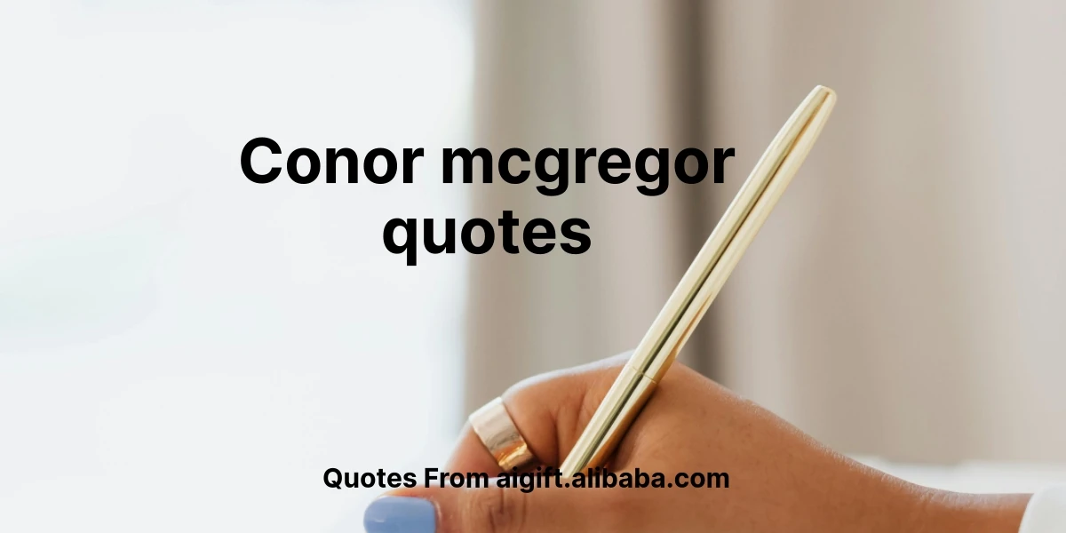 conor mcgregor quotes