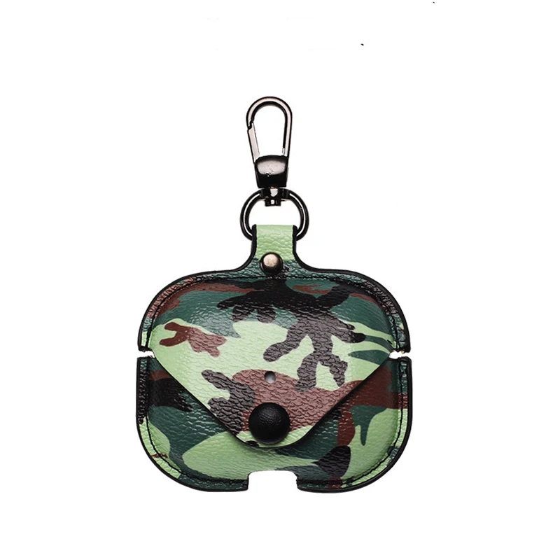 

Business Leather Case For Airpod Pro Case Leather Wireless Earbuds Camouflage Case For Airpods Pro 1 2 Leather Cover With Hook