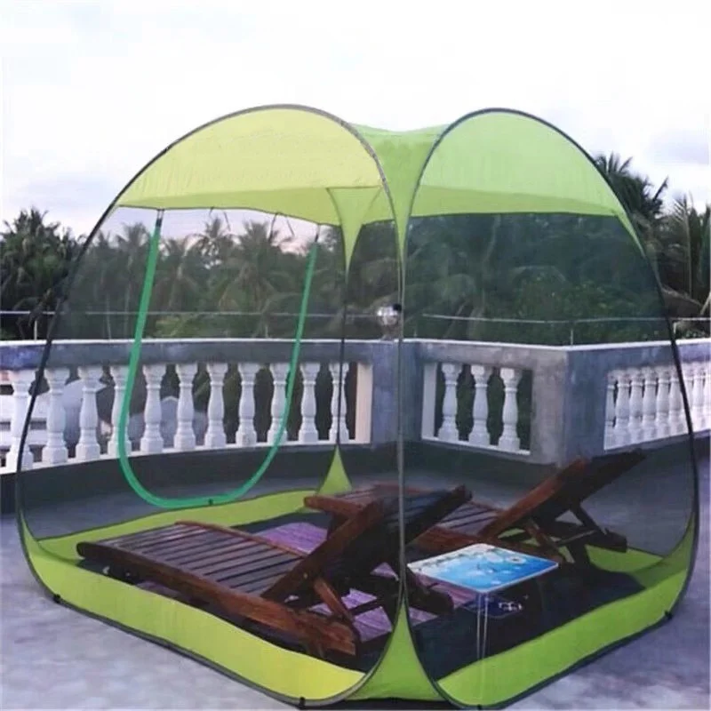 

outdoor pop up camping foldable mosquito net tent, Green